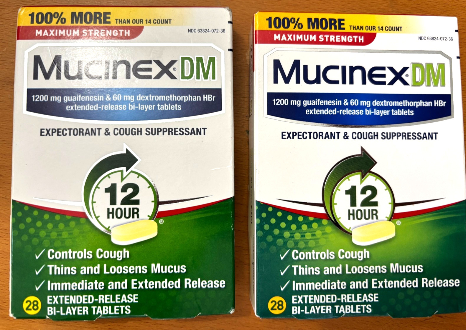 Mucinex DM 12HR Max Strength Cough & Expect. 28/ct *LOT OF 2* EXP: 10/2026