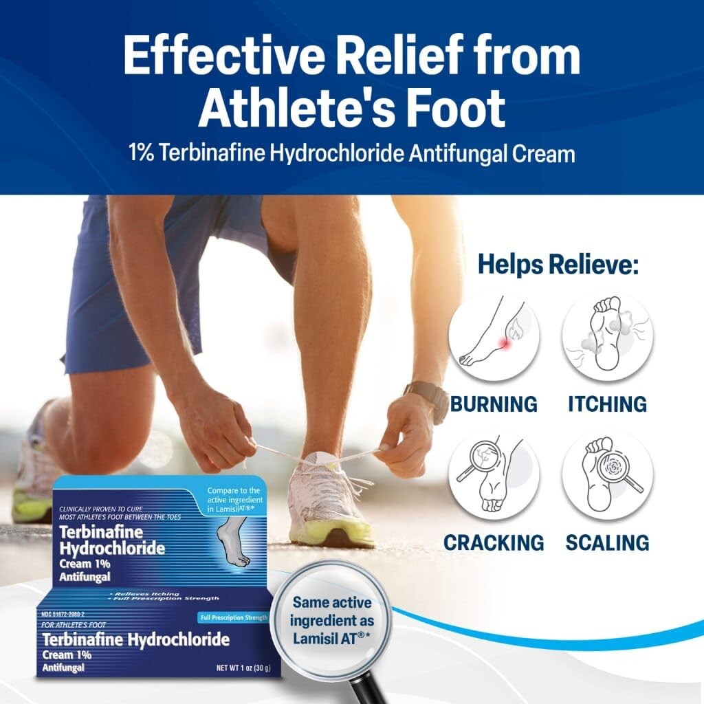 Terbinafine Hydrochloride antifungal Cream 1% Athletes Foot Cream Extra Strength
