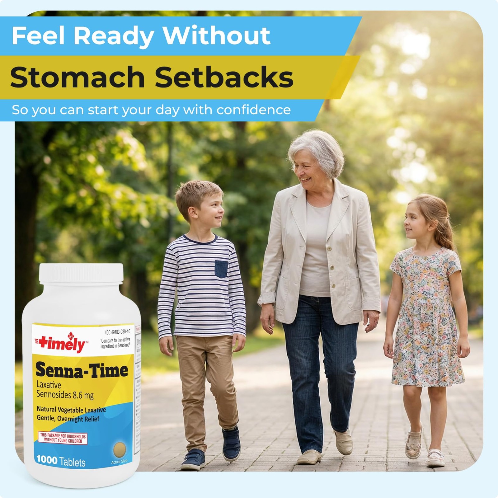 Timely Senna Time Laxative – 1000 Count Tablets – 1000 (Pack of 1)