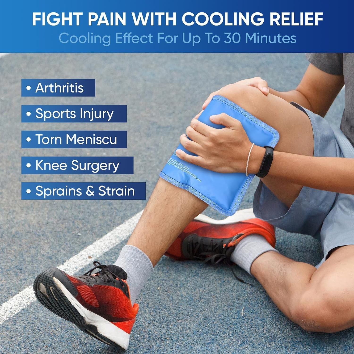 11″x7.1″ Reusable Gel Ice Pack – Leak-Proof Cold Pack for Pain Relief & Recovery