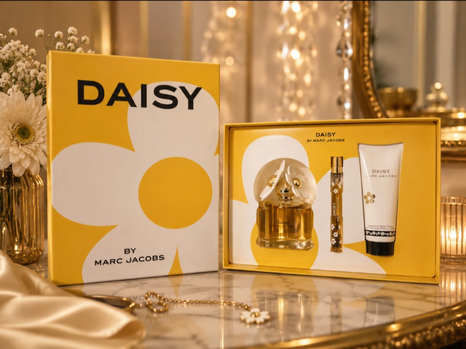 Marc Jacobs Daisy EDT 3.3oz 3 Pc Gift Set Women’s Perfume NEW Sealed