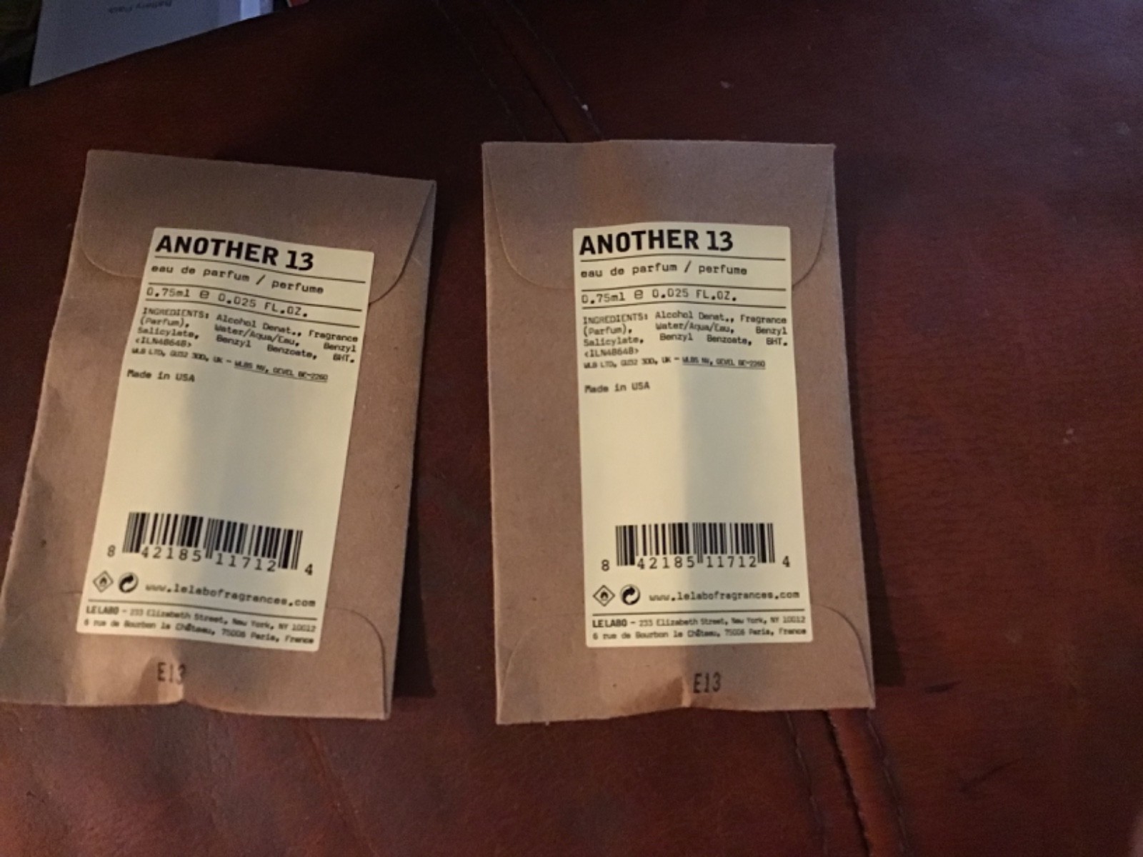 NEW SeLed Luxury Le Labo Fragrance Another 13 x 2 Samples Eau de Parfum .75 ml!