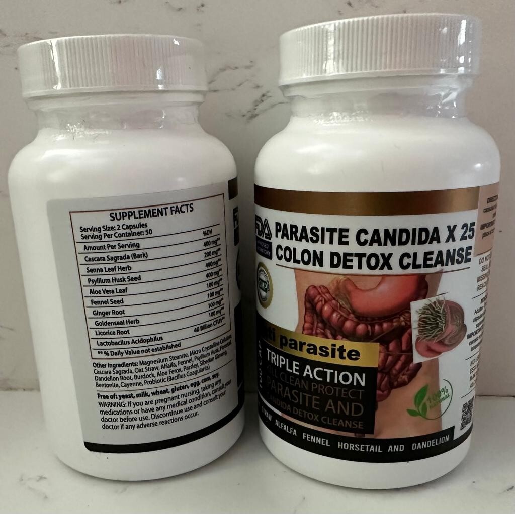 Detox antifungal capsules fungus intestinal support garlic complex candida Duo