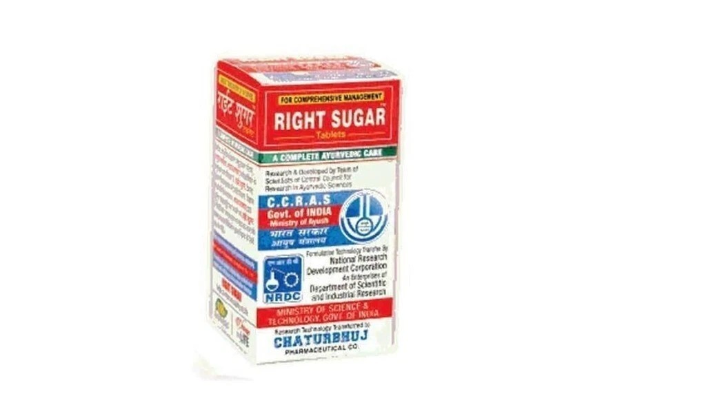 Chaturbhuj Pharmaceutical Right Sugar 120 Tablets (Pack of 2)