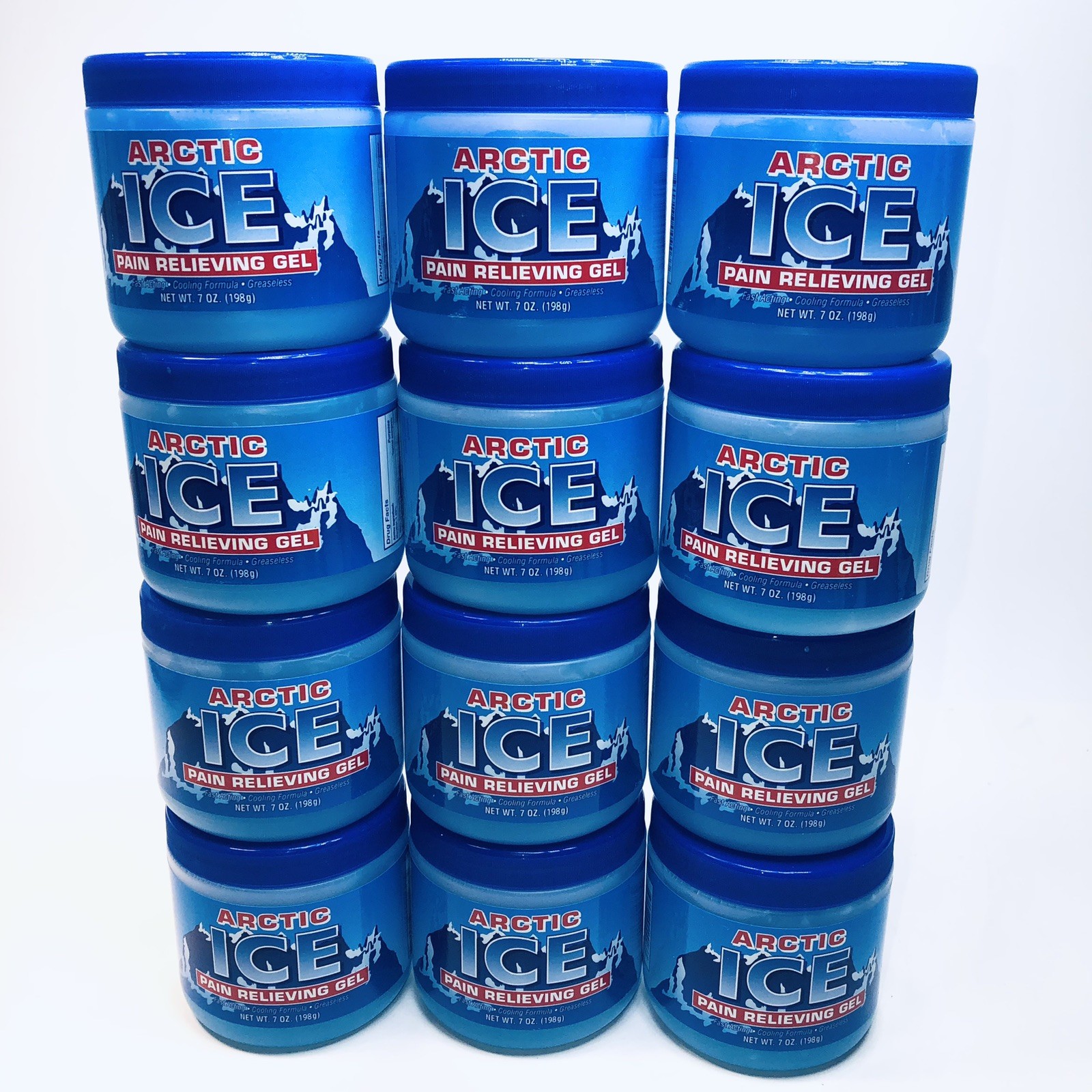 6 X ARCTIC ICE Pain Relieving Gel Fast Acting Cooling Formula Greaseless 7 OZ