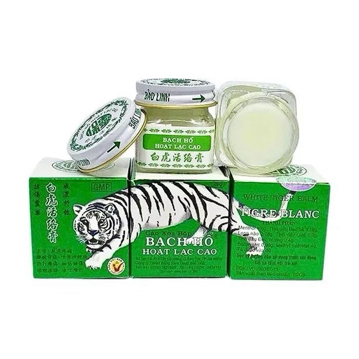 (Pack 3) White Tiger Balm Cao Bach Ho Ointment Massage Cream Vietnam 20g