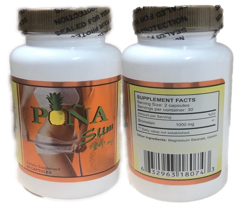 Ultra Strength Bromelain Pineapple Enzyme Bottle 1000Mg Capsules Pills pina slim