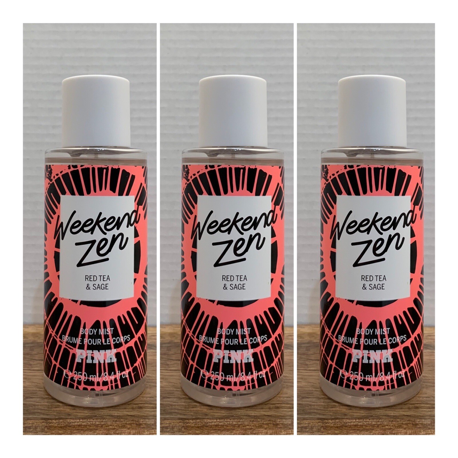 Victoria’s Secret PINK Weekend Zen Body Mist ~ 8.4 fl.oz. ( Lot of 3 )