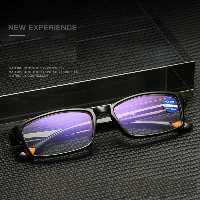 6 Packs Unisex Rectangle Reading Glasses Light Weight Readers for Men Women