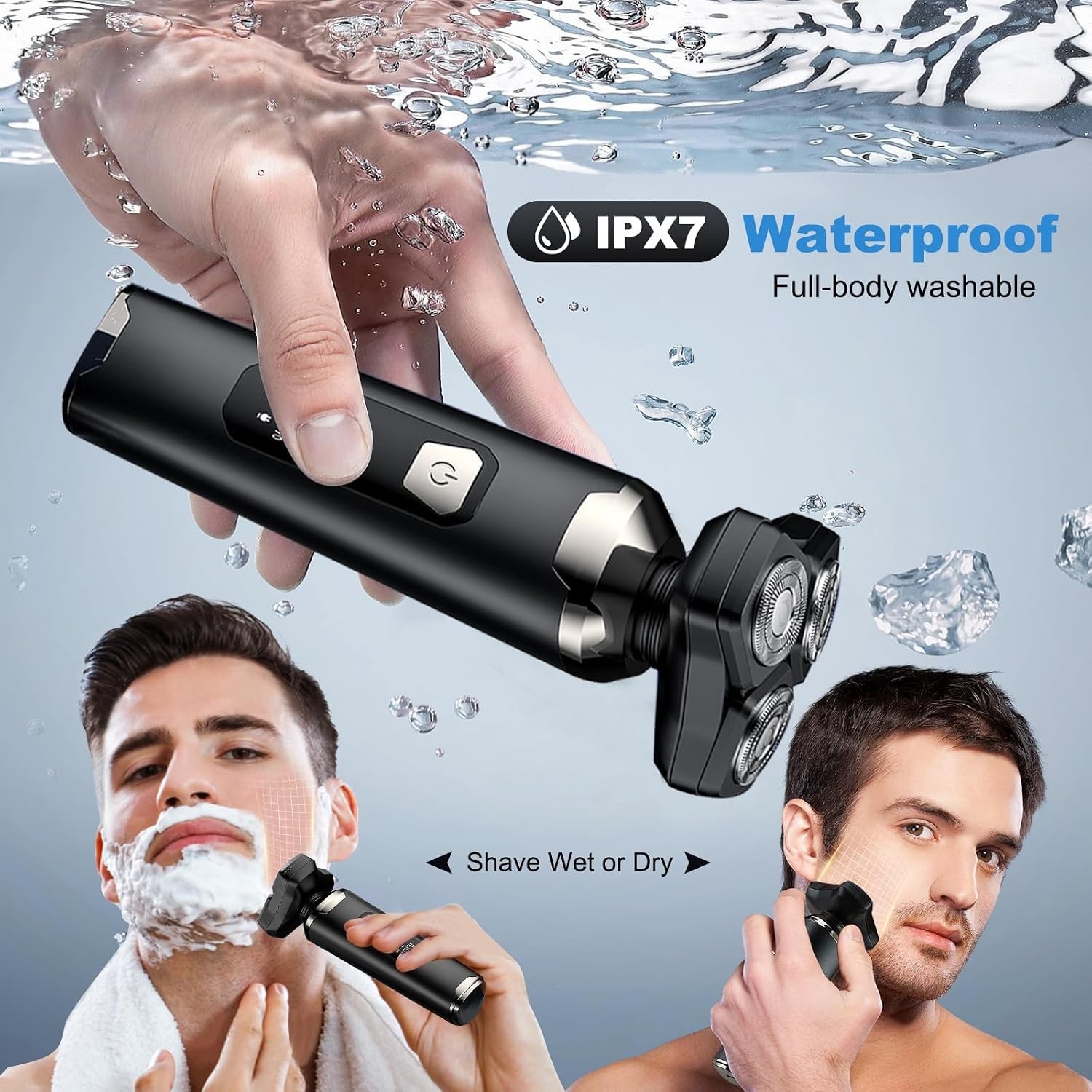Rechargeable 4-in-1 Electric Shaver with Stainless Steel Blades – Travel Ready
