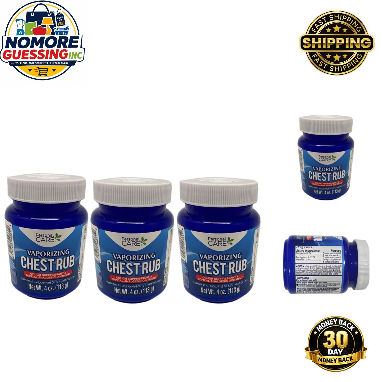 Affordable Eucalyptus Chest Rub – 3 Pack, Effective Cold Relief, 12 Oz Total