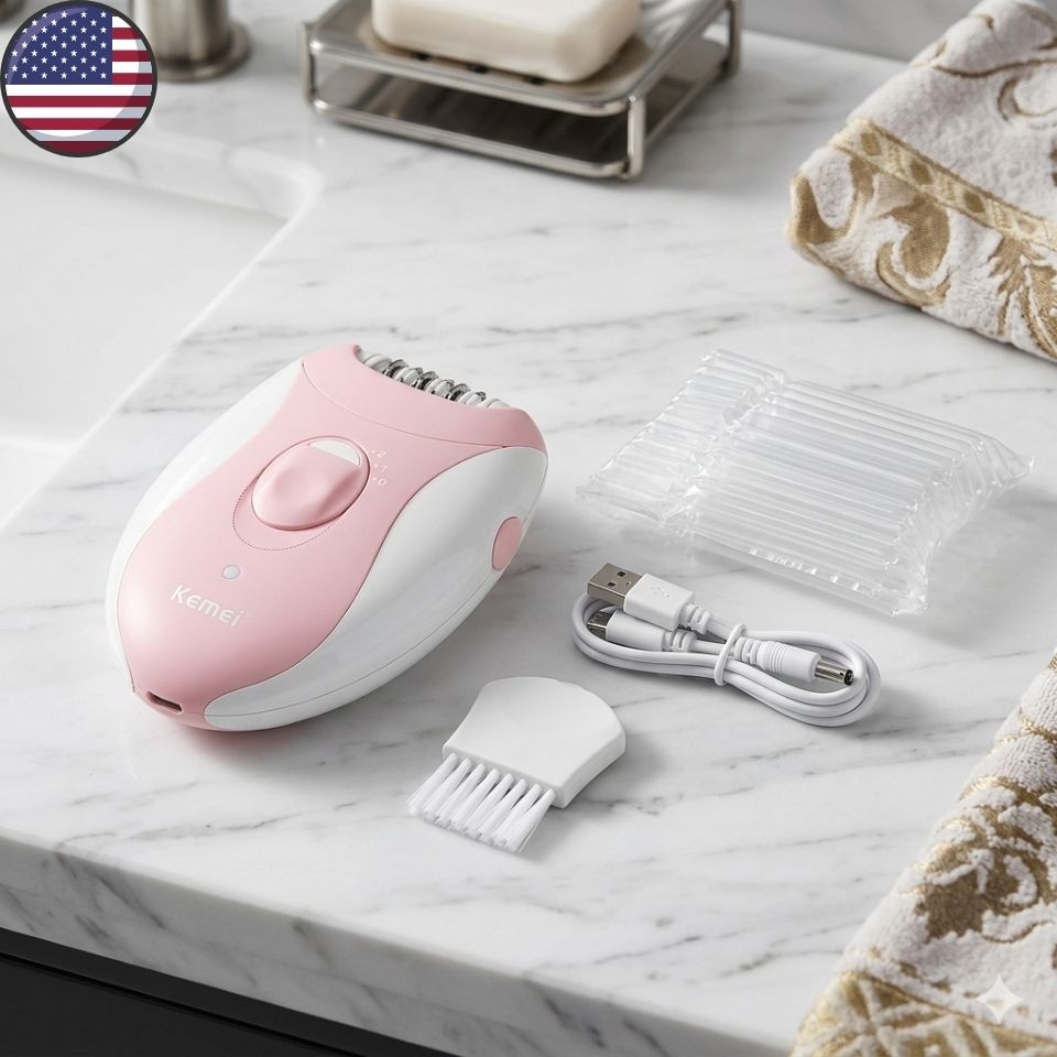 Kemei Women Electric Epilator Hair Removal Facial Bikini Legs Underarm Shaver