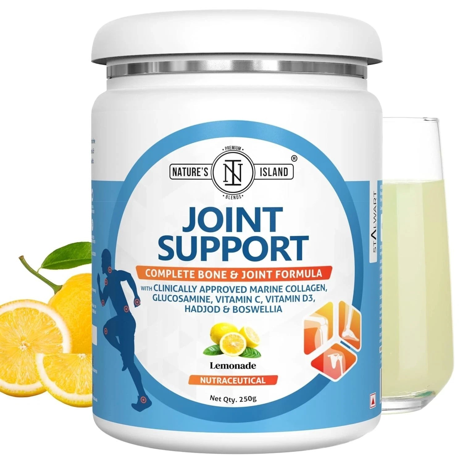 Nature’s Island Joint Support Supplement with Marine Collagen 250g (Orange)