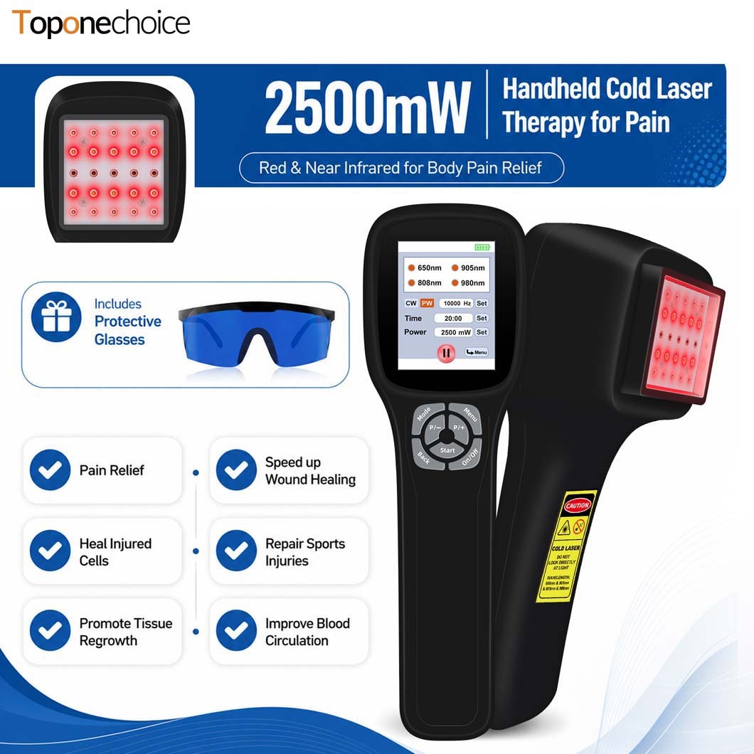 FourWave Cold Laser Therapy Device 650nm 808nm 905nm 980nm Pain Relief Human Use