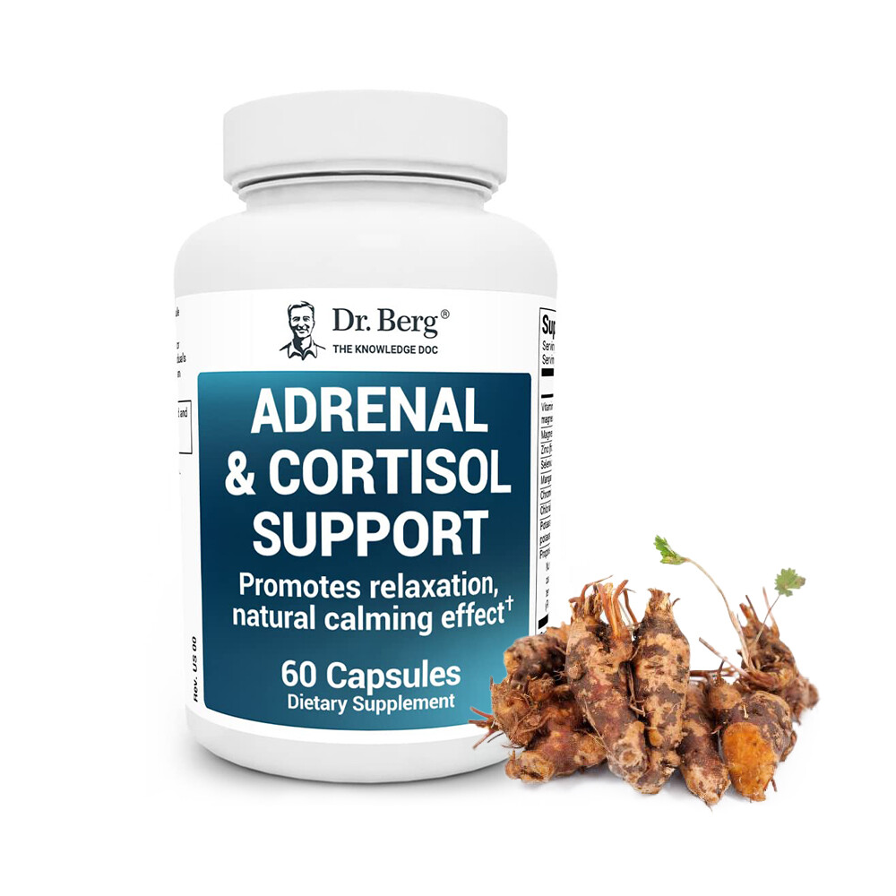 Dr. Berg Adrenal & Cortisol Support – 60 Capsules – New! Exp 5/2026