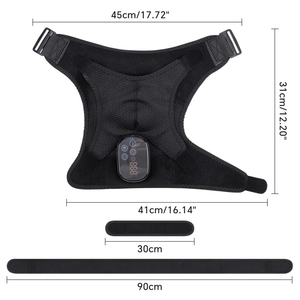 660nm & 850nm Red Light Therapy Shoulder Massager Heated Vibration Pain Relief