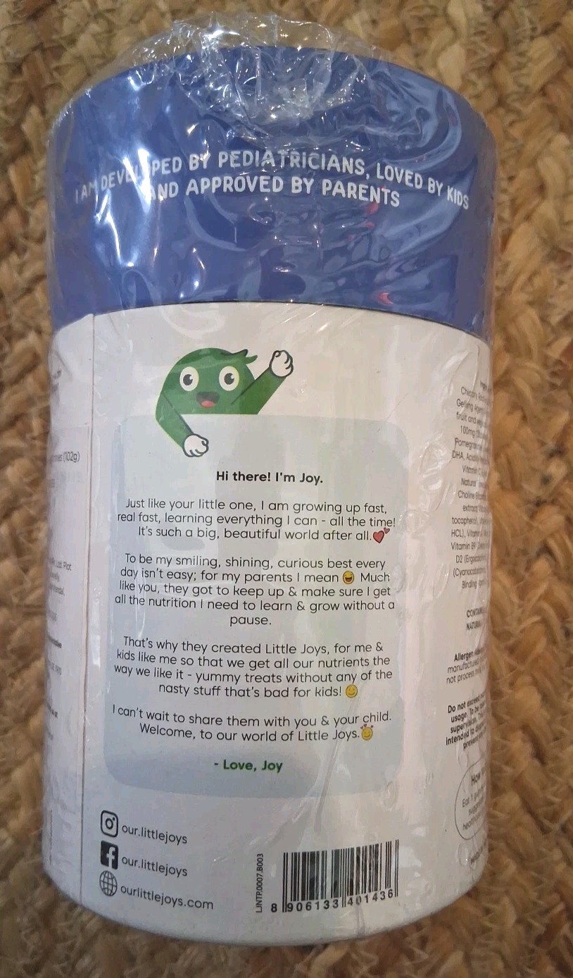 Little Joys DHA Omega 3 Brain Health Gummies – Kids 2-3years-EXP: 2/2027🍓