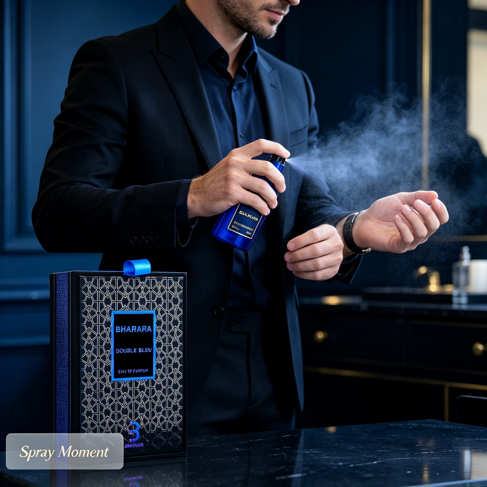 BHARARA DOUBLE BLEU EAU DE PARFUM 3.4 FL OZ FOR MEN