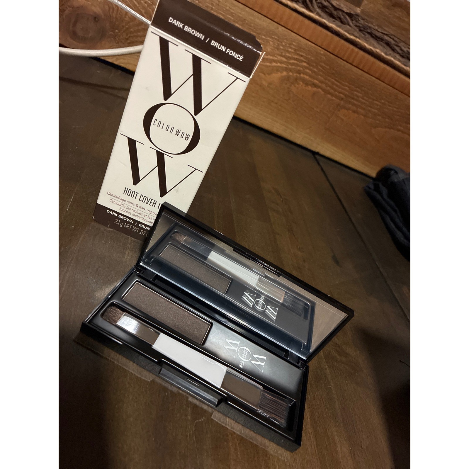 Color Wow Root Cover Up Dark Brown 2.1g Professional Hair TouchUp Powder Compact