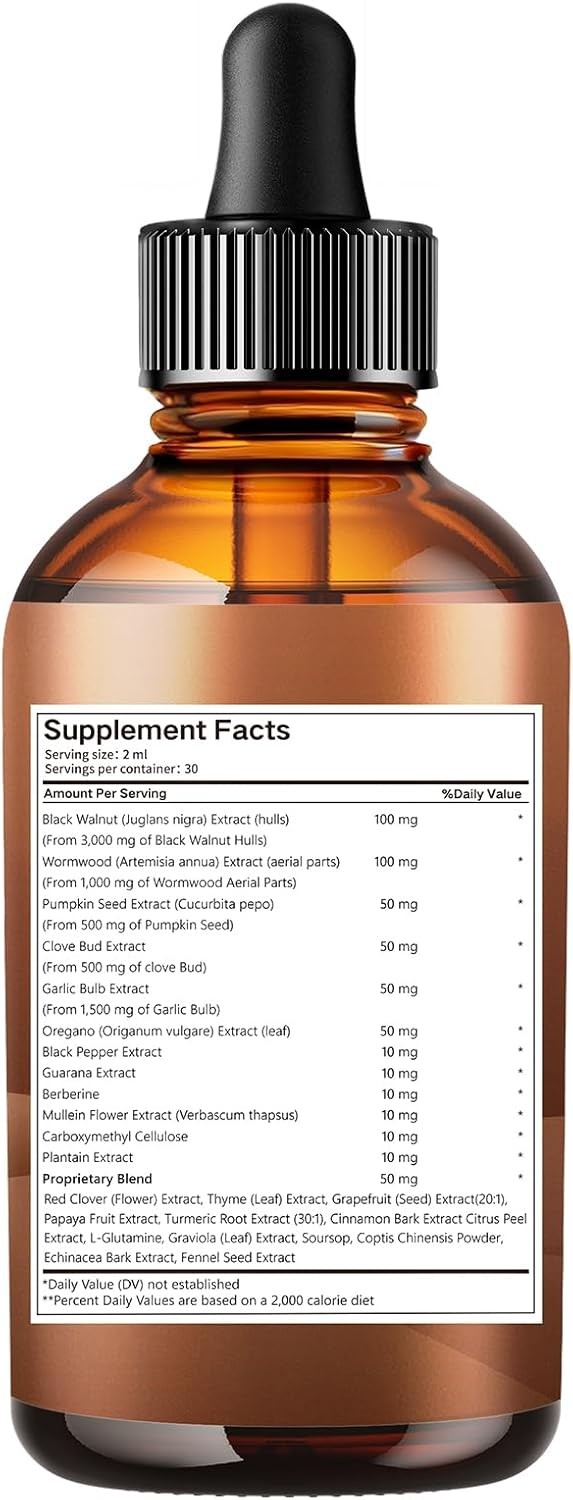 Parasite Cleanse Tincture/Extract-Wormwood,Black Walnut Hull, Clove,Best Quality