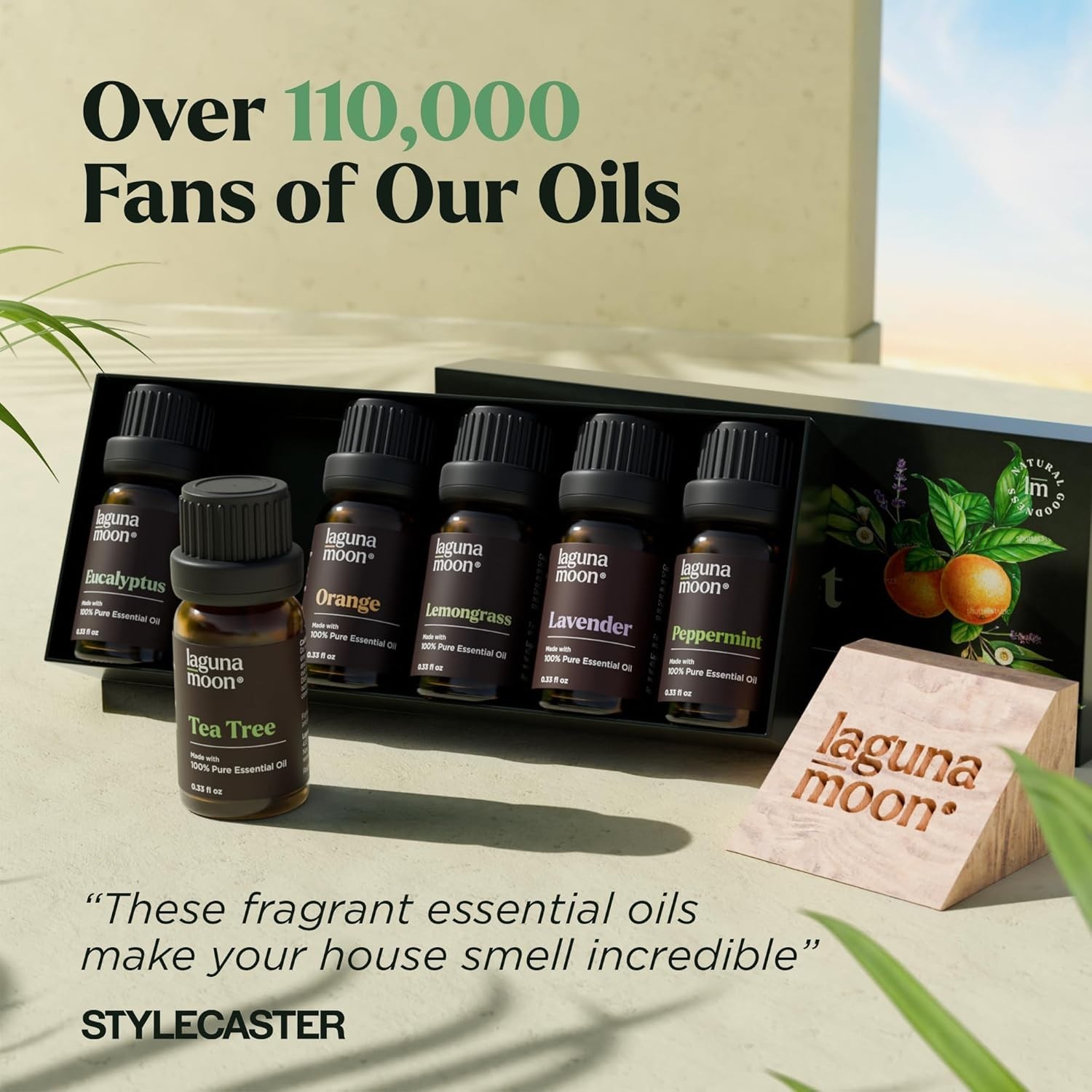 Essential Oils Aromatherapy Set – 6 Oils for Diffusers-Herbal & Fresh
