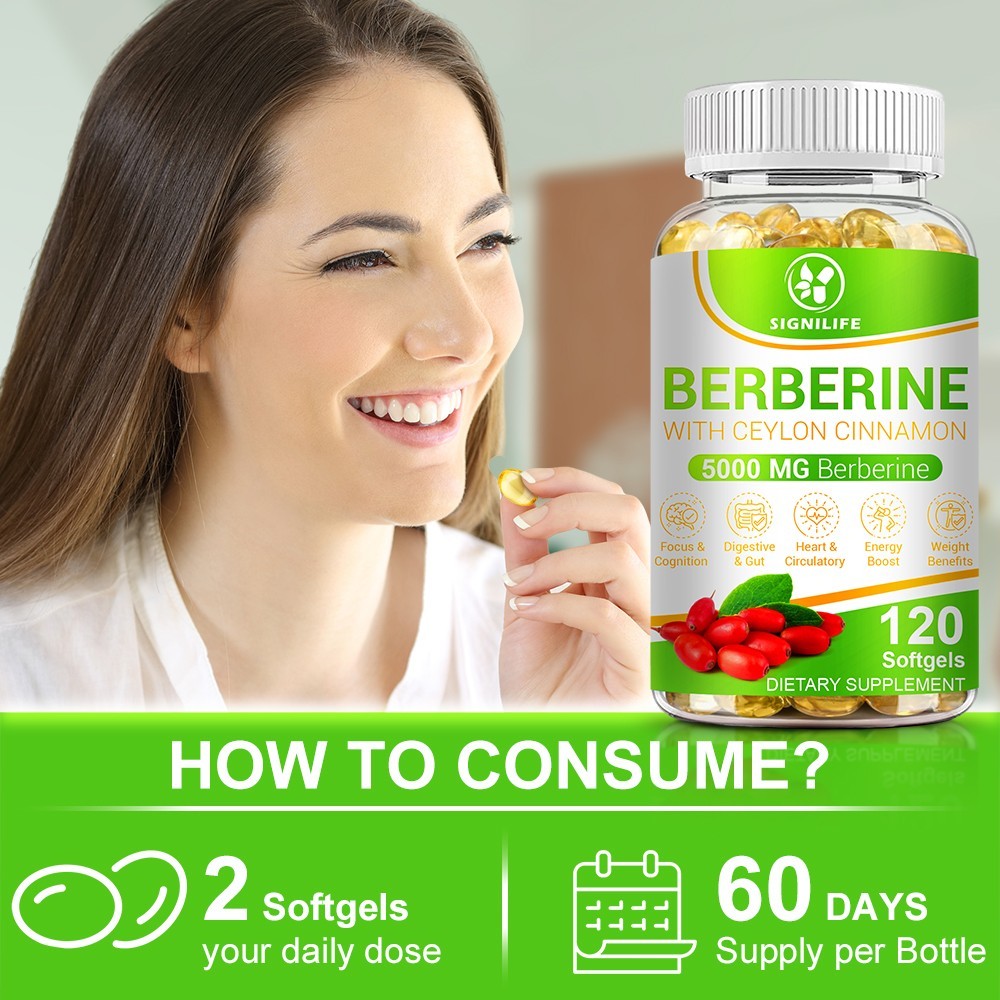 Berberine with Ceylon Cinnamon 5000mg 120 Caps Heart Health & Immune – US