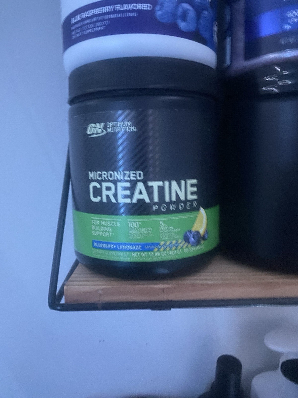 Optimum Nutrition Creatine Monohydrate Powder Blueberry Lemonade 12.69 oz