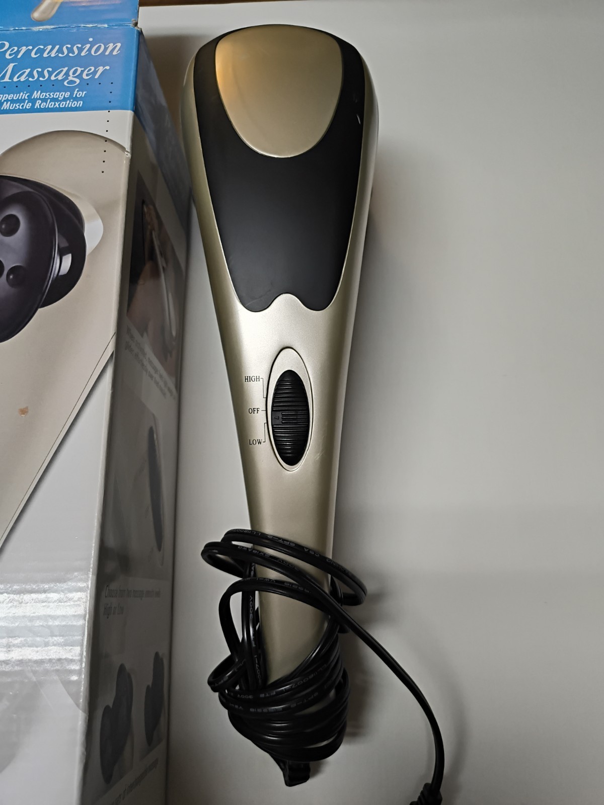 Percussion Massager, Deep Muscle & therapeutic Relaxation 2 attachments H-1196-0