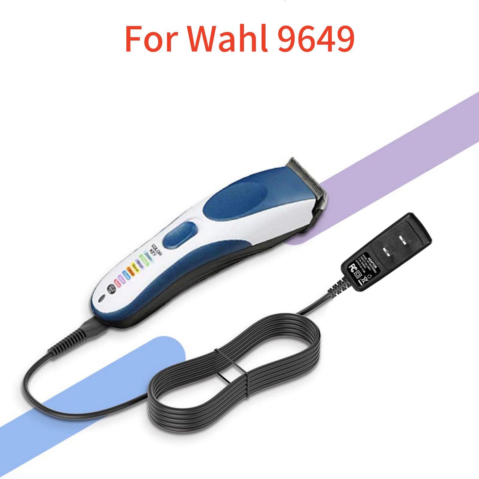 Input: AC 100-240V ~ 50/60Hz Hair Clipper Charger For Wahl Color Pro 9649