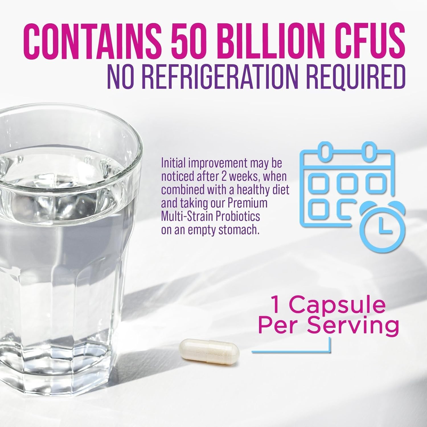 Probiotics 60 Billion CFU per Serving, 10 Strains + Prebiotics, Digestive Health
