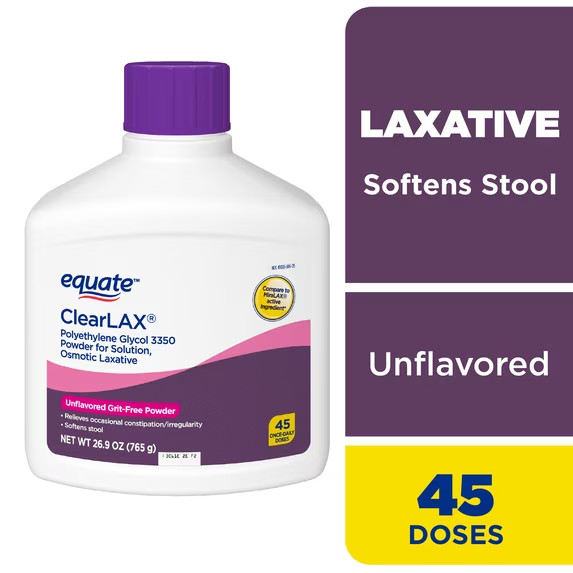 ​​Equate Polyethylene Glycol 3350 – 26.9oz (45 Doses), MiraLAX Generic​