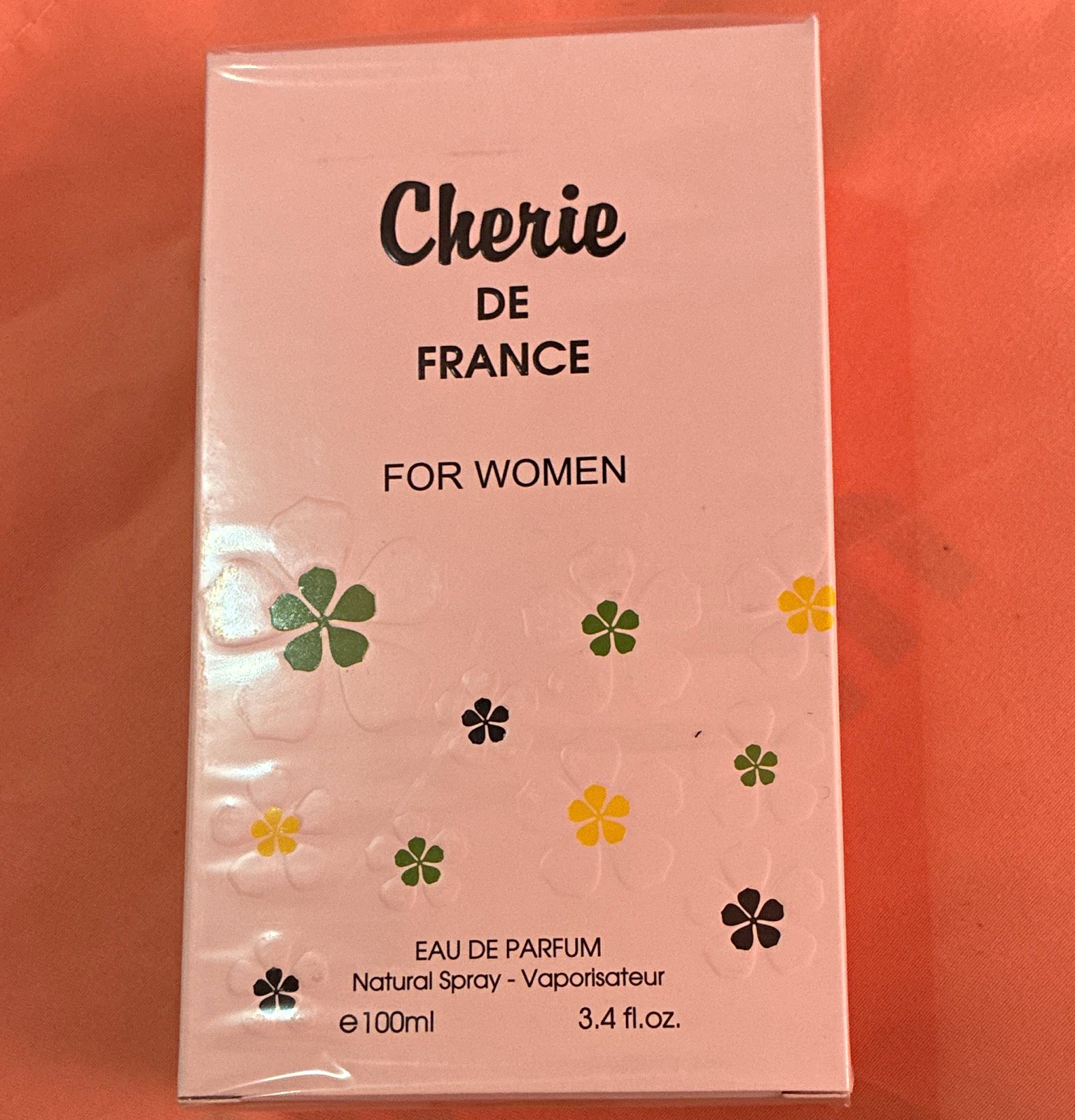Cherie De France Eau de Parfum Natural Spray, Regular Size 3.4 fl oz