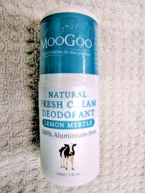 MOOGOO~NATURAL FRESH CREAM~LEMON MYRTLE~ALUMINUM-FREE~ROLL-ON DEODORANT 2 OZ 104