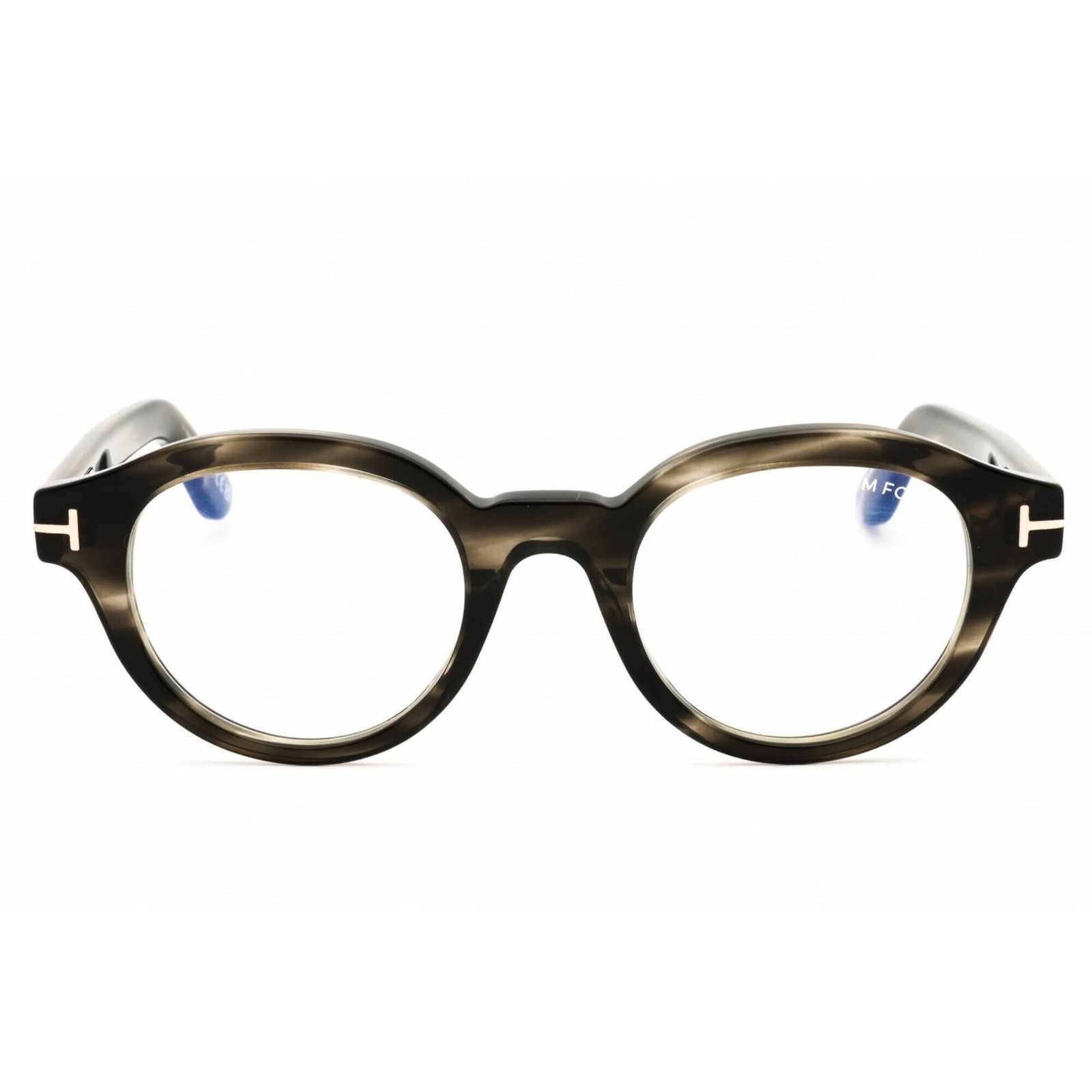 Tom Ford Men’s Eyeglasses Havana/Other Acetate Round Full Rim Frame FT6037-B 056