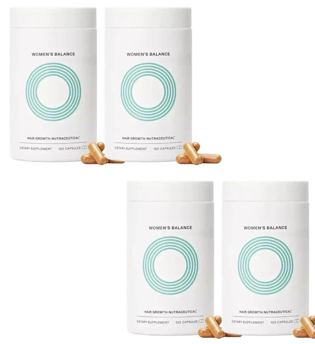 PACK OF 4 Women’s Balance Growth Hair Supplements Premium,Ages 45 and up