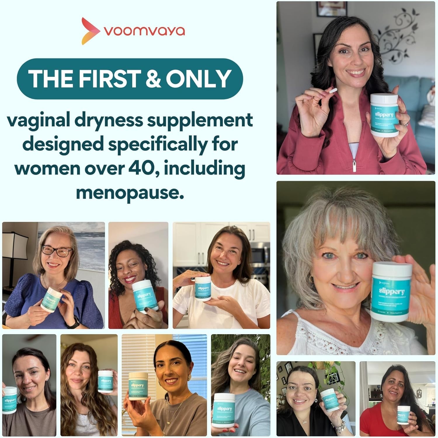 VoomVaya Slippery – Vaginal Dryness Relief for Women Over 40 – with Slippery