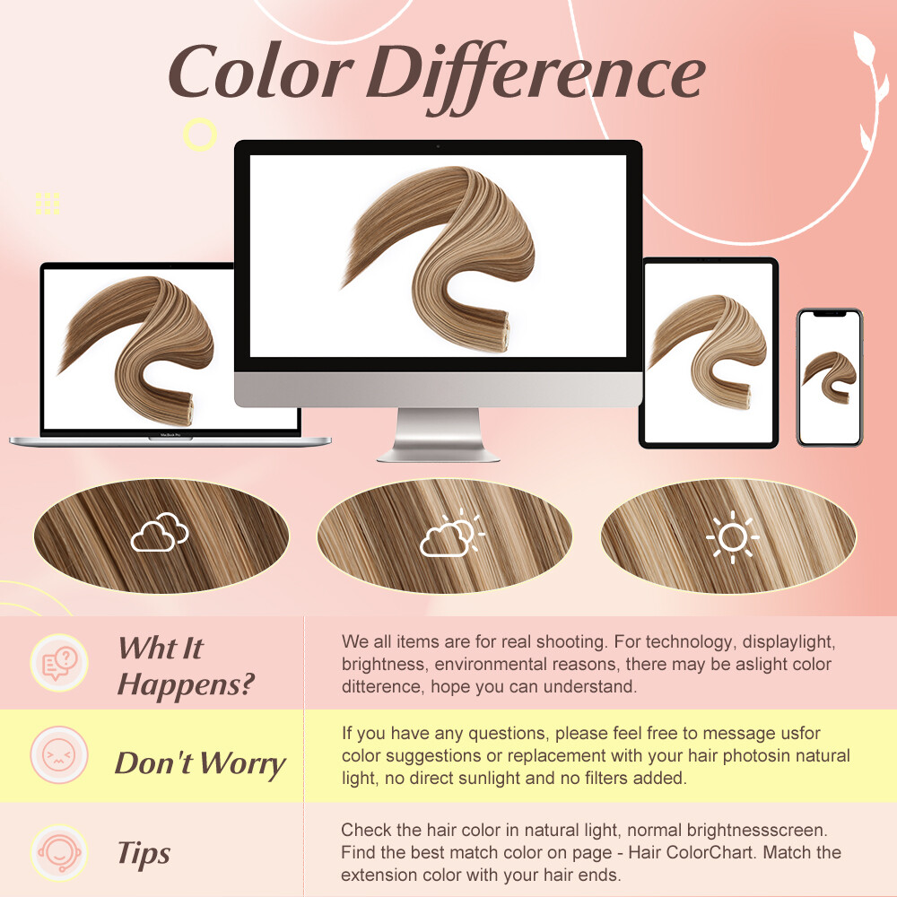 US 8 Pieces Clip In Hair Extensions Full Head Natural As Human Real Thick Wavy
