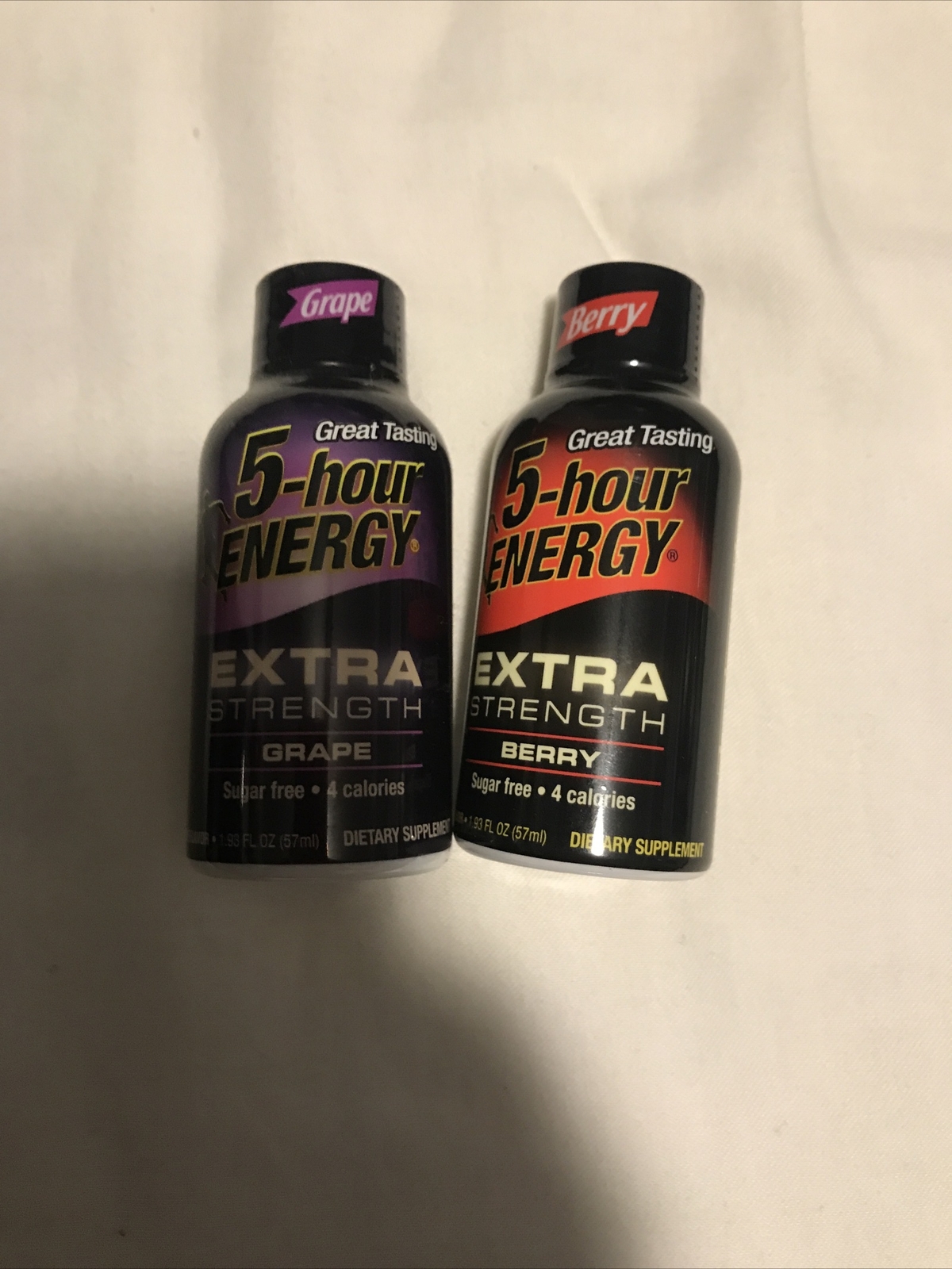 Lot of-2)5-Hour Energy – Energy Shot Extra Strength Berry And Grape 1.93 fl. oz.