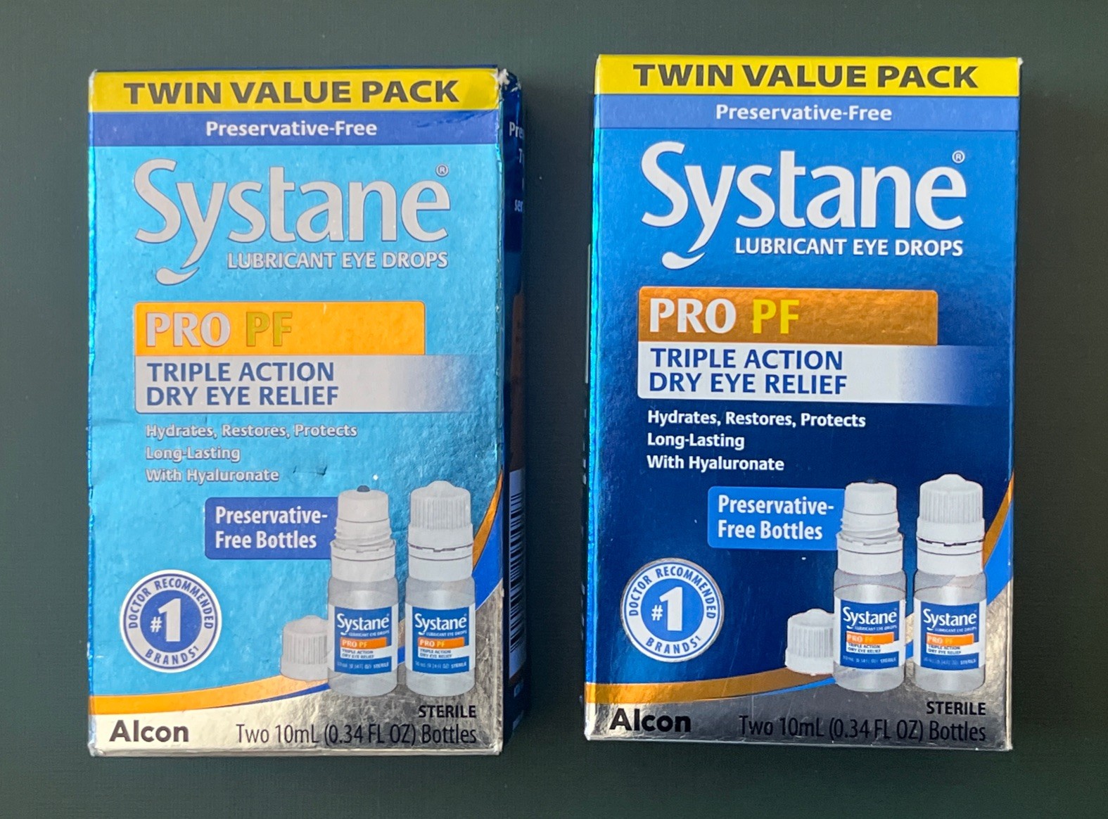 2x Systane PRO PF Triple Action Relief Eyedrops Twin-Pack (4 Bottles) Exp 2027