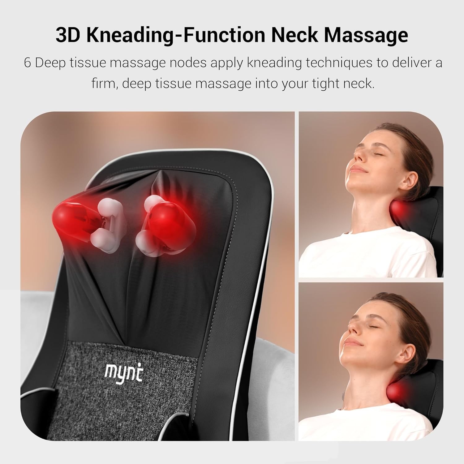Mynt FSA Eligible HSA Approved Shiatsu Neck and Back Massager for Chair with 10