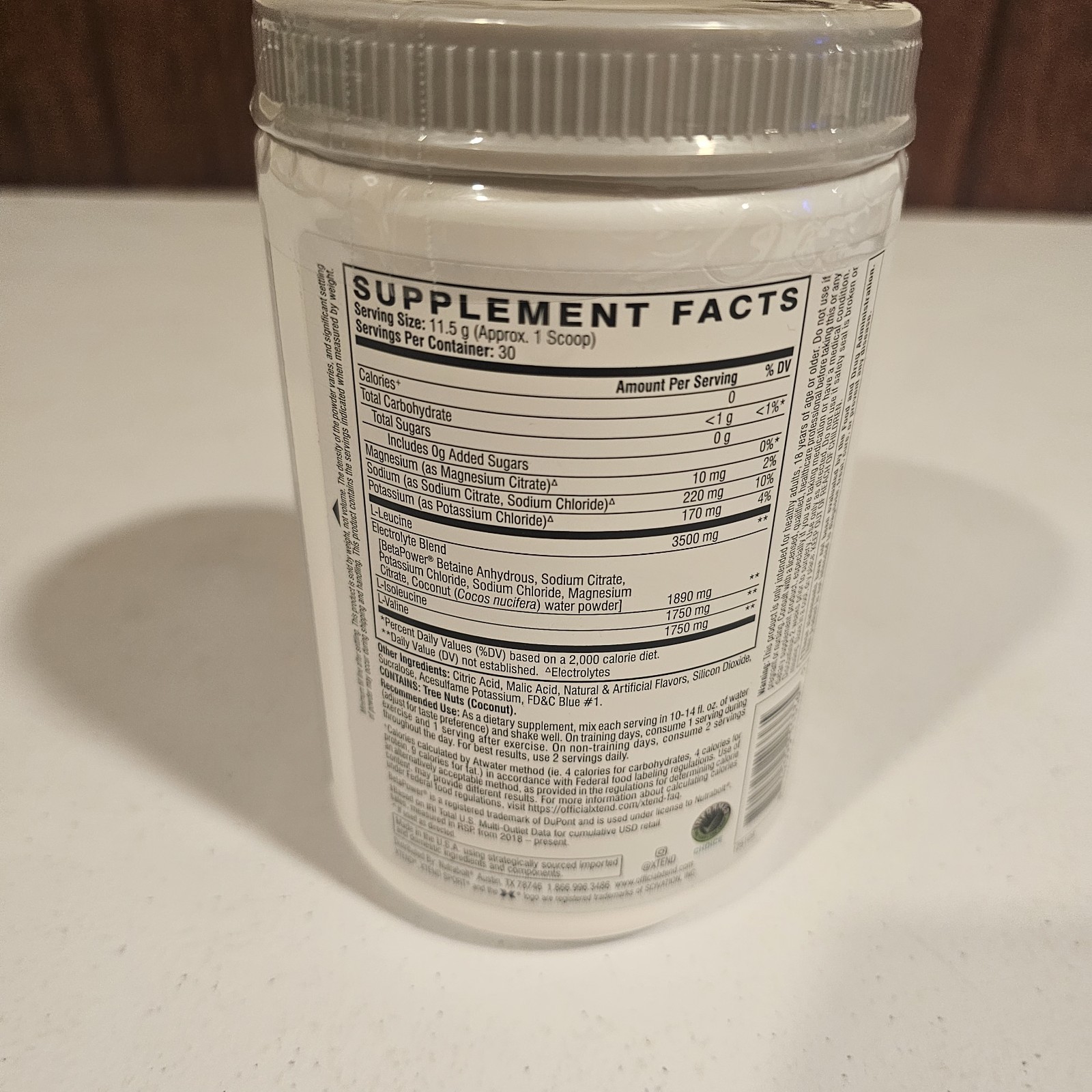 Xtend Sport BCAA Nutrition Powder – Blue Raspberry Ice – 12.2 oz
