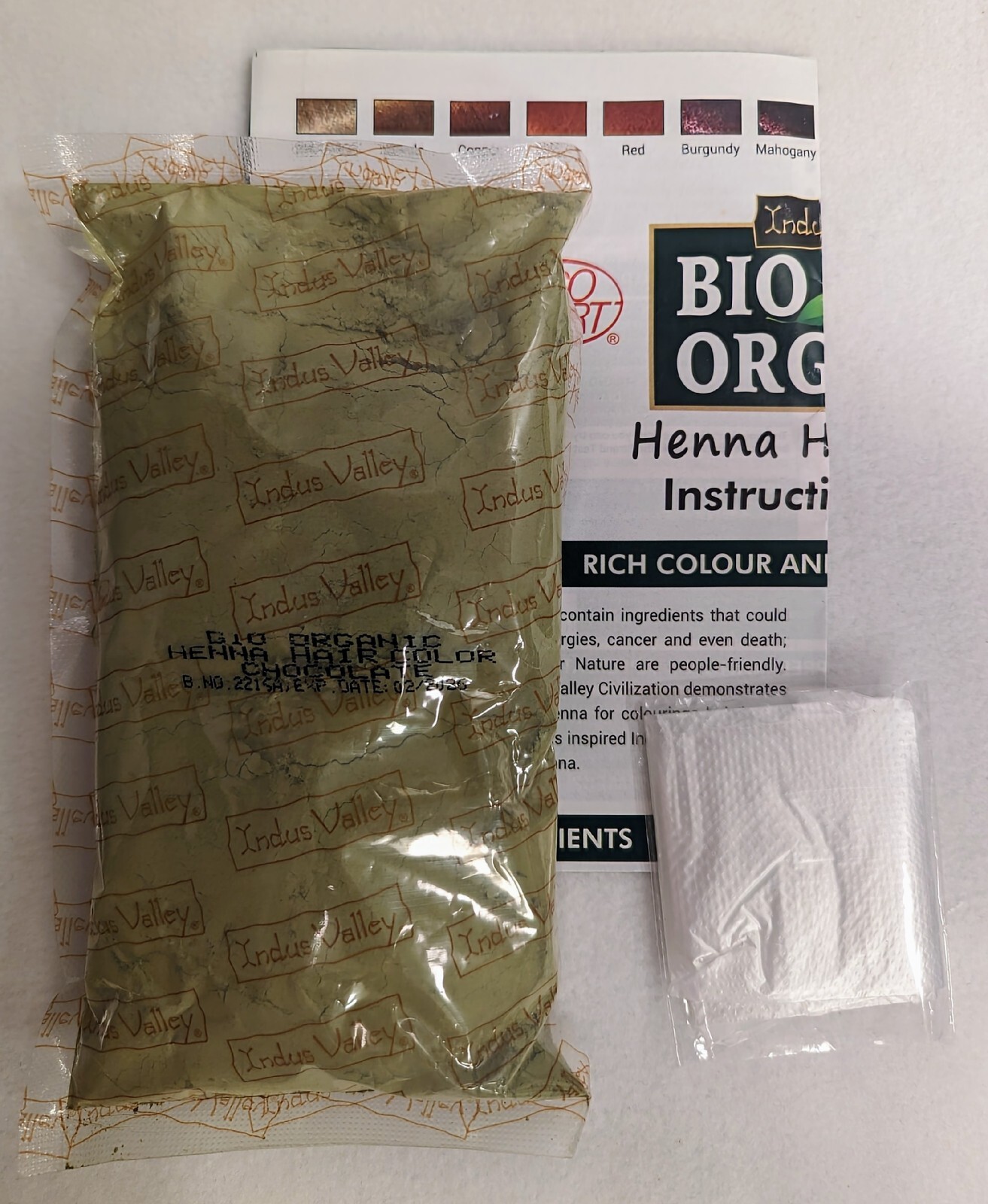Indus Valley Bio Organic Henna Hair Colour CHOCOLATE Brown Color 02/2026 NIB