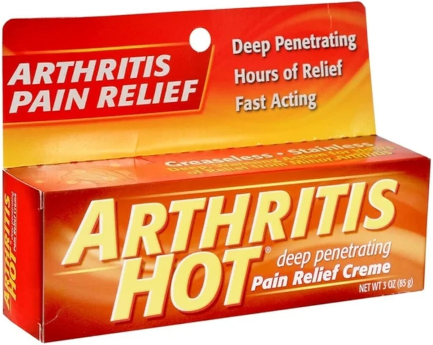 Arthritis Hot Pain Relief Creme 3 oz Pack of 2