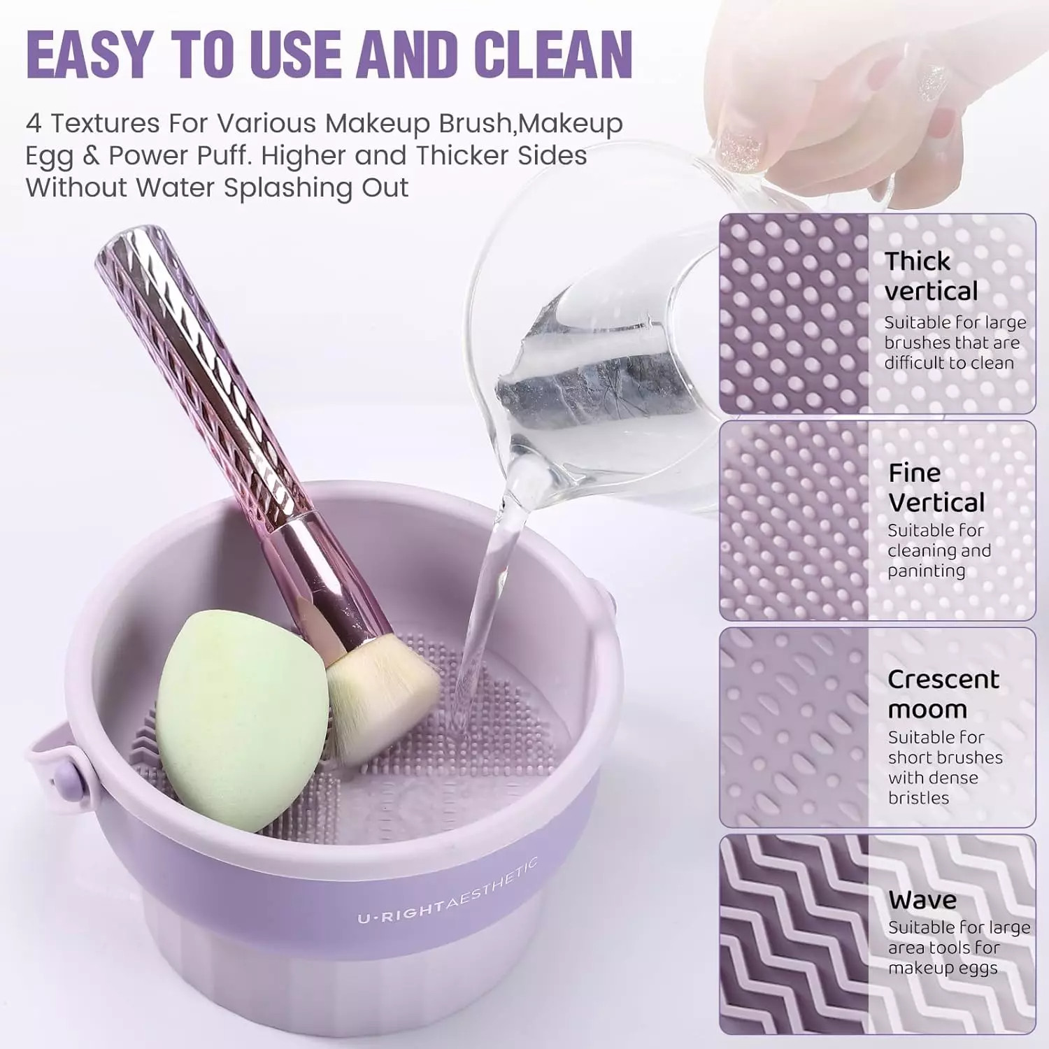 3-in-1 Silicone Makeup Brush Cleaner Bowl – Wash, Dry, and Store Brushes Easily