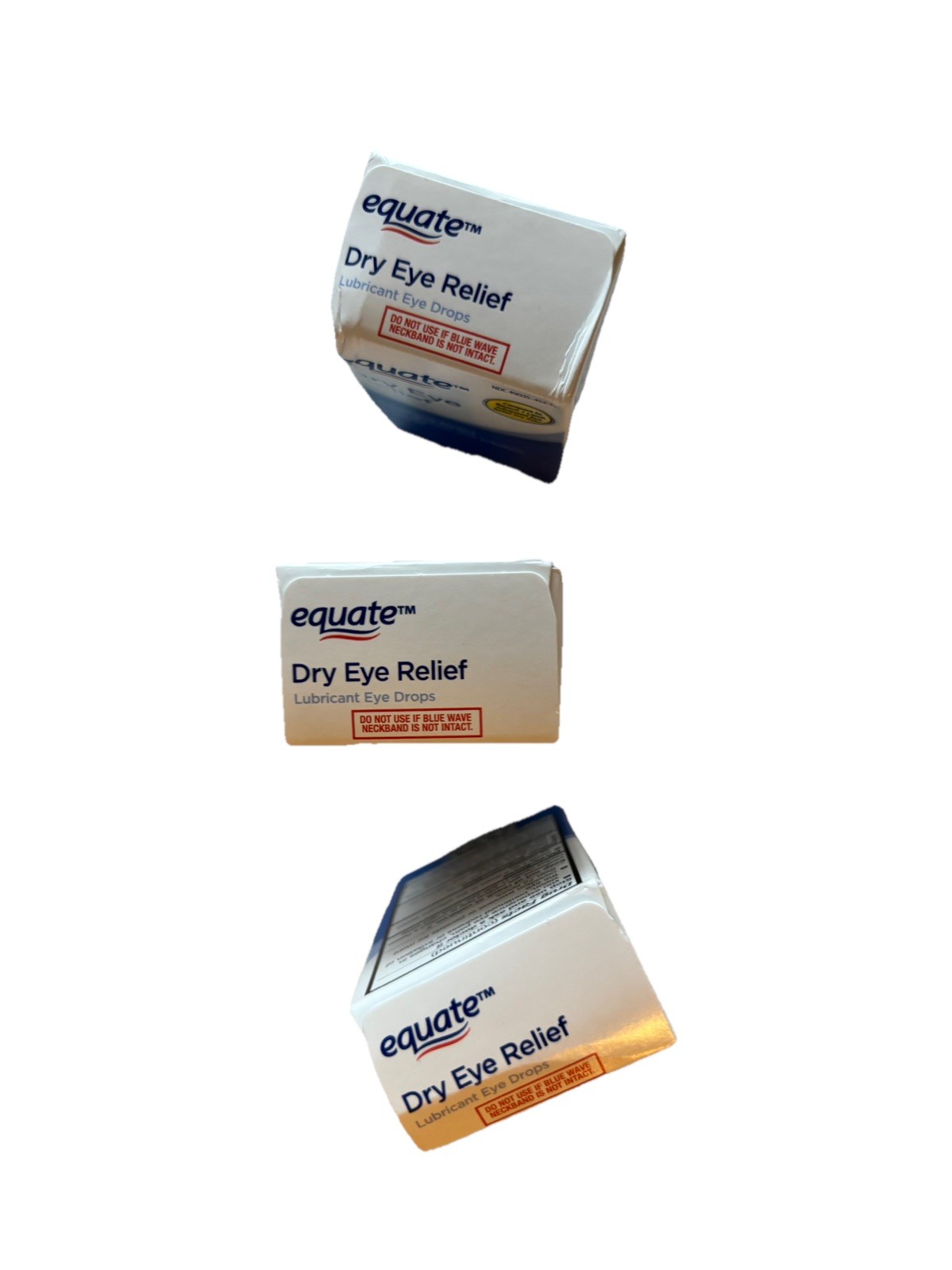 Equate Dry Eye Relief Lubricant Eye Drops, 0.5 fl oz, C (3 boxes sold together)