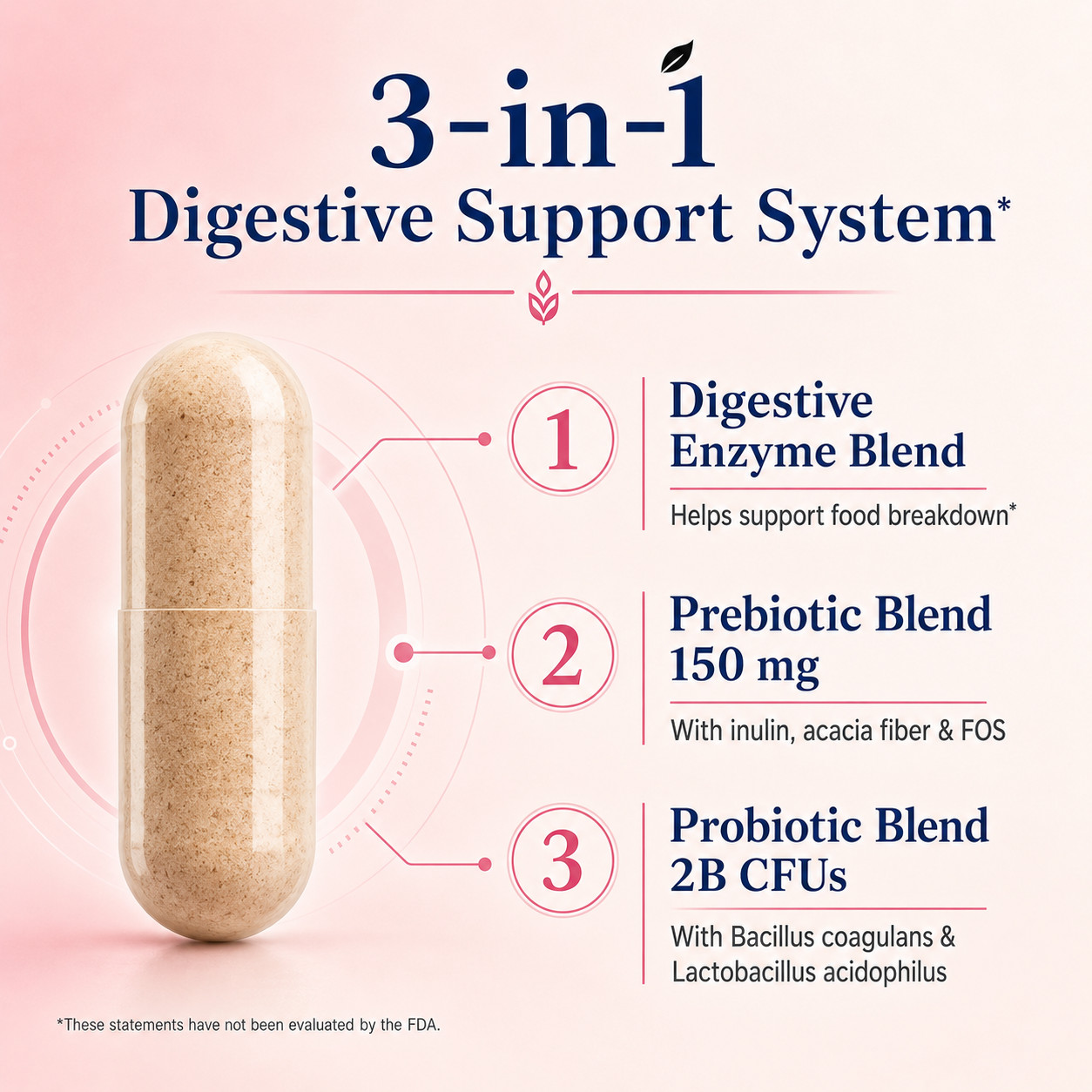 Digestive Enzymes – Multi-enzymes, Bromelain, Organic Prebiotics