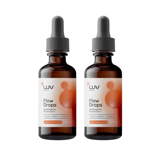 (2-Pack) LUV Health Flow Drops – Health LUV Flow Adaptogen Mushroom Blend Drops