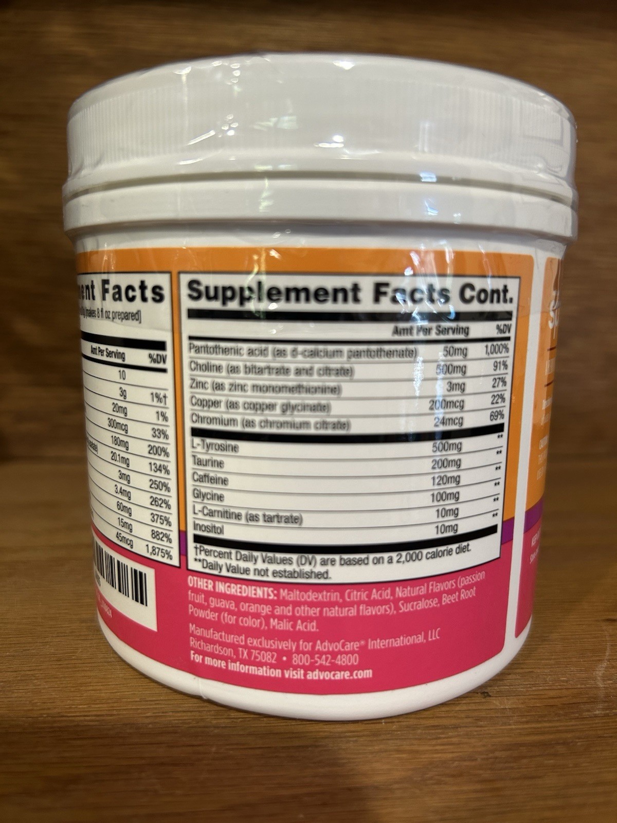 AdvoCare Spark Energy Drink Mix Powder Passion Orange Guava 42 Servings 7g