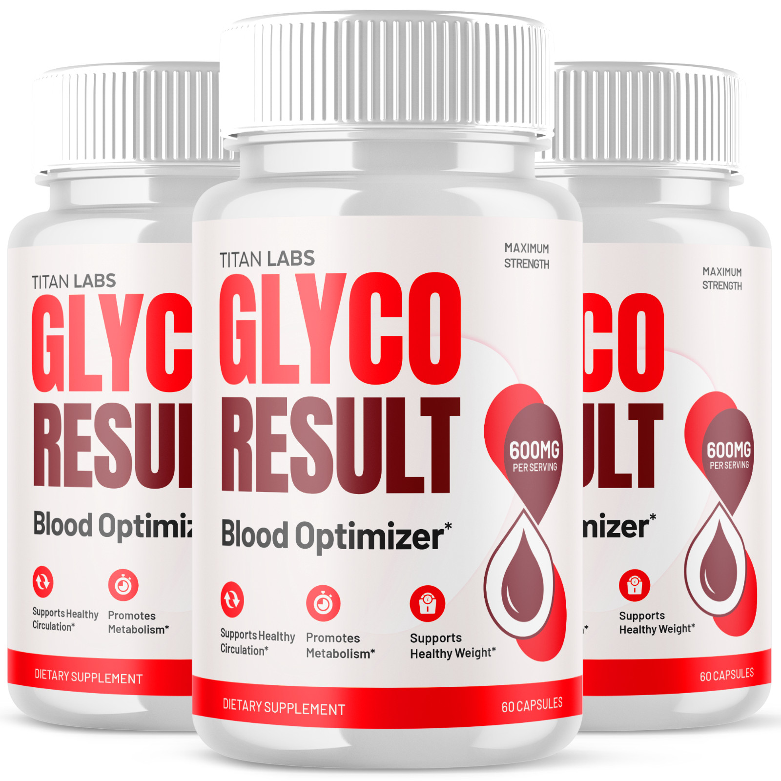 (3 Pack) Glyco Result Advanced Blood Health Support Formula GlycoResult 180 Caps