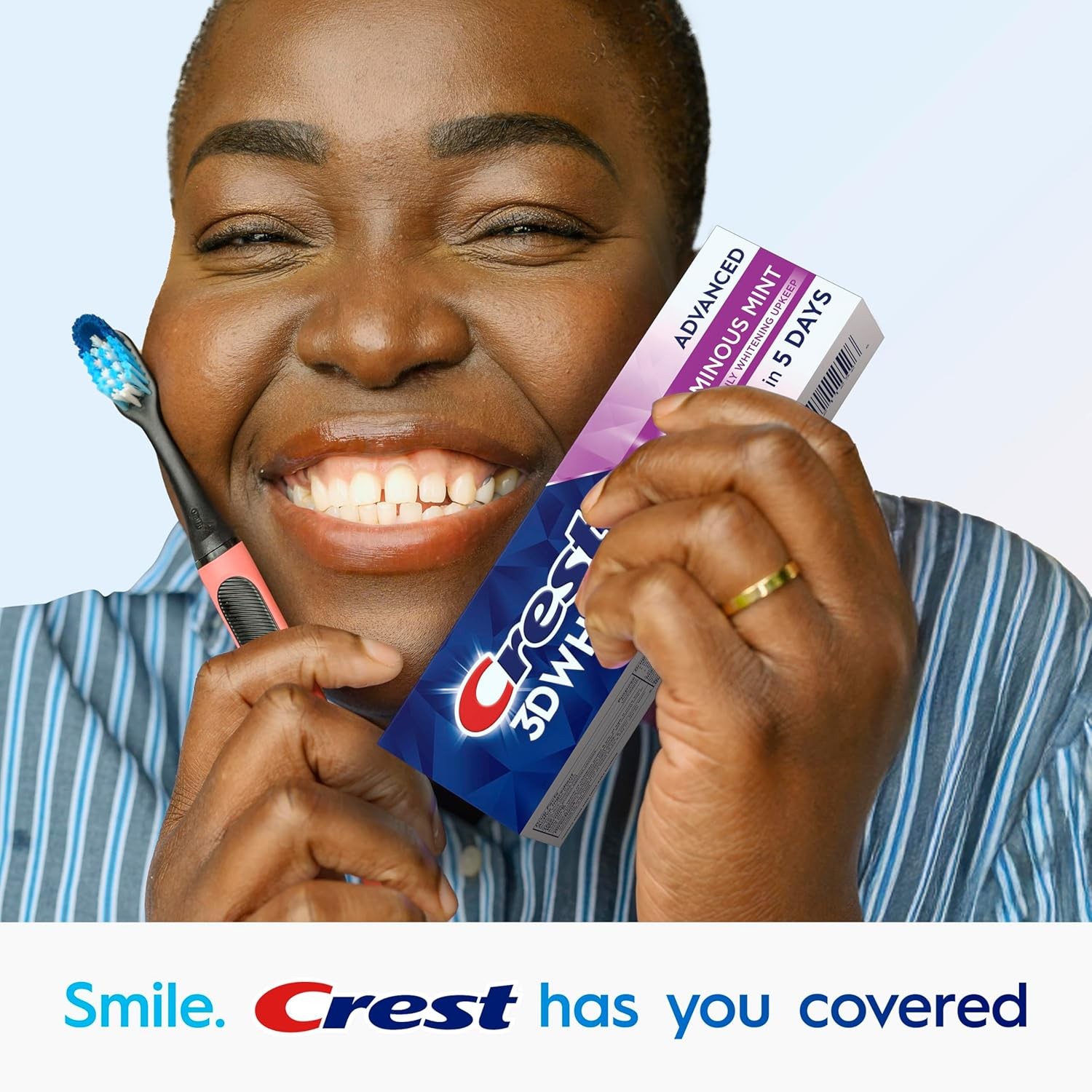 Crest 3D White Advanced, Teeth Whitening Toothpaste for Adults, 3.7 oz, 4 Pack,